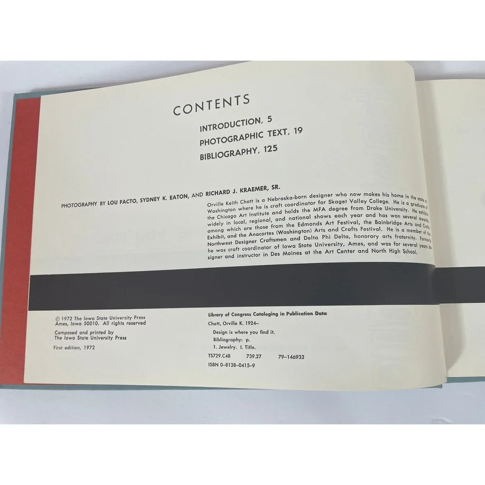 Design is Where You Find It Orville K Chatt 1972 First Edition Hardcover Book
